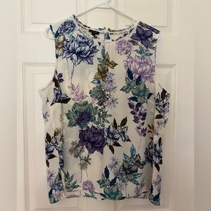 Talbots Sleeveless Blue and Purple Blouse